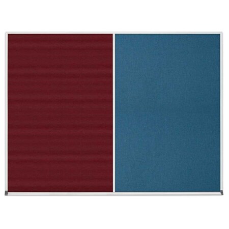 United Visual Products Triple Door Radius Corkboard, 72"x36", Bla, UV7005RC-BLACK-APRICOT UV7005RC-BLACK-APRICOT